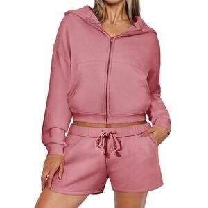 2 Piece Outfits Sweat Shorts Sets